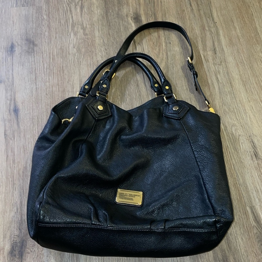 Marc by Marc Jacobs black large hobo bag with crossbody strap